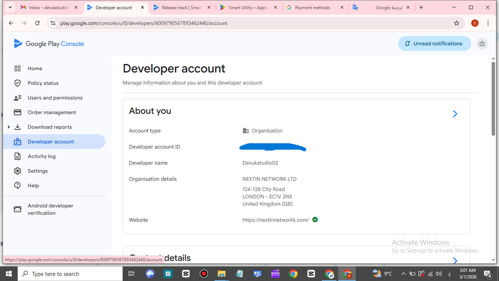 Premium UK Google Play Organization Account (2026) | Live Utility App Included ( Smart Utility) | Fully Verified